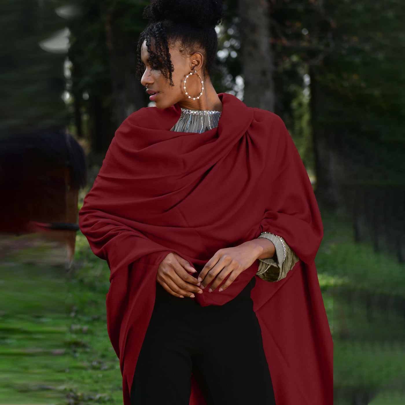 Maroon Pashmina Shawl