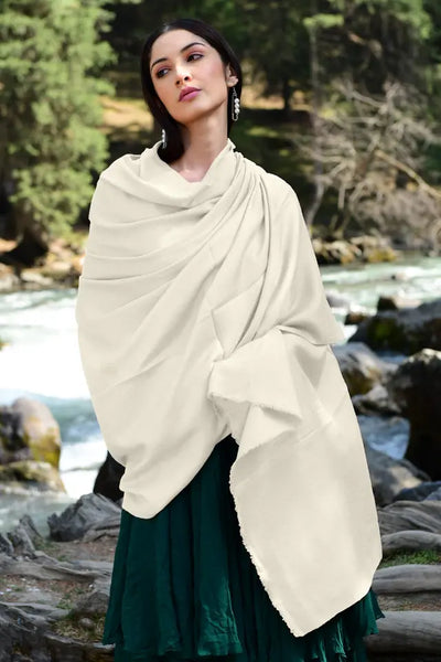 Ivory Pashmina Shawl