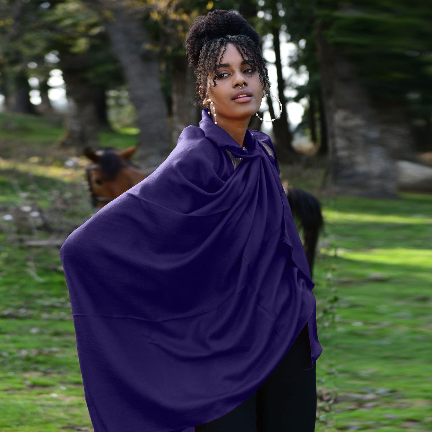 Royal Blue Pashmina Shawl