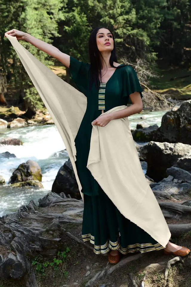 Ivory Pashmina Shawl