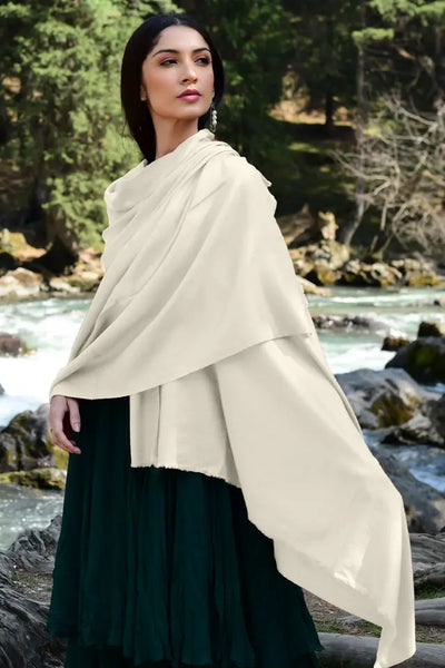 Ivory Pashmina Shawl