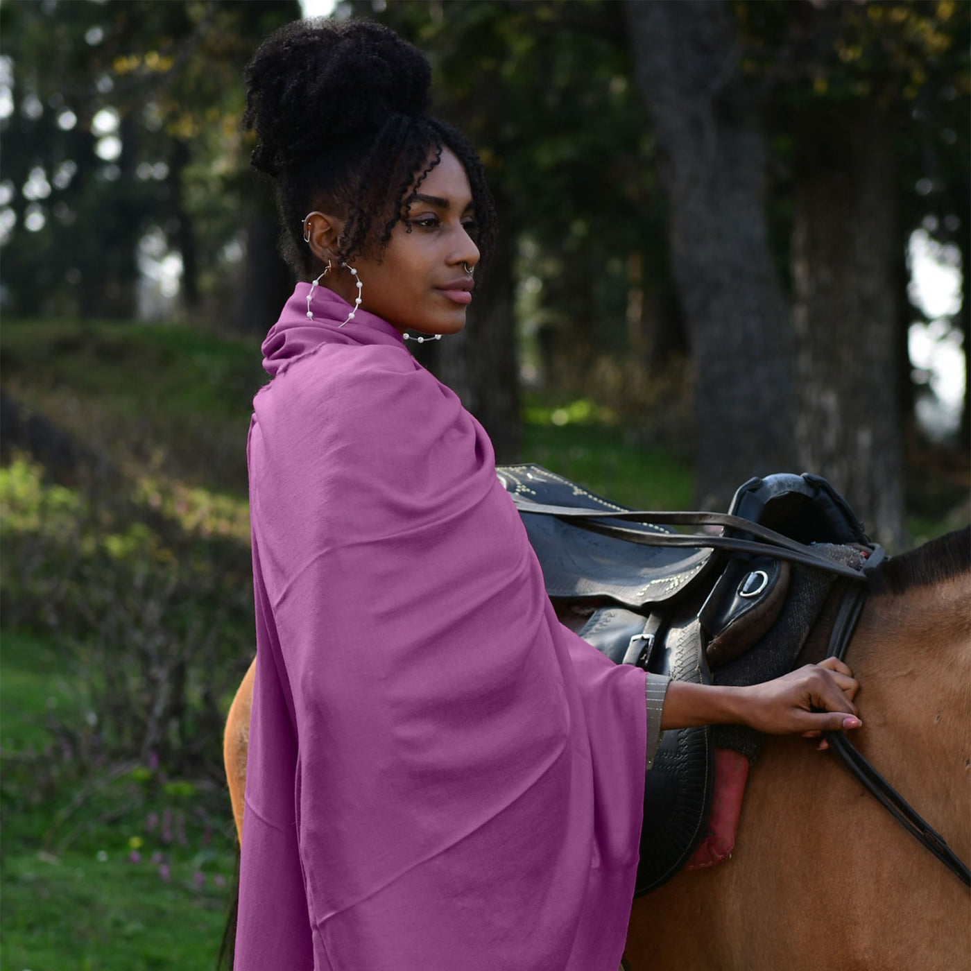Orchid Pink Pashmina Shawl
