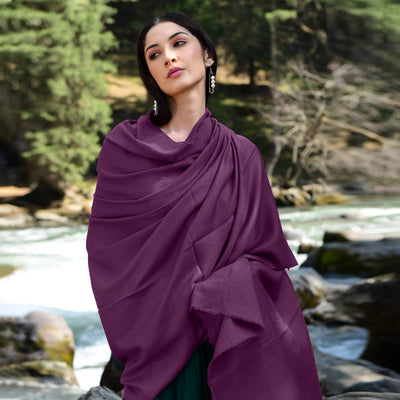 Wine Pashmina Shawl