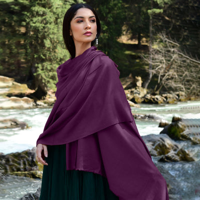 Wine Pashmina Shawl
