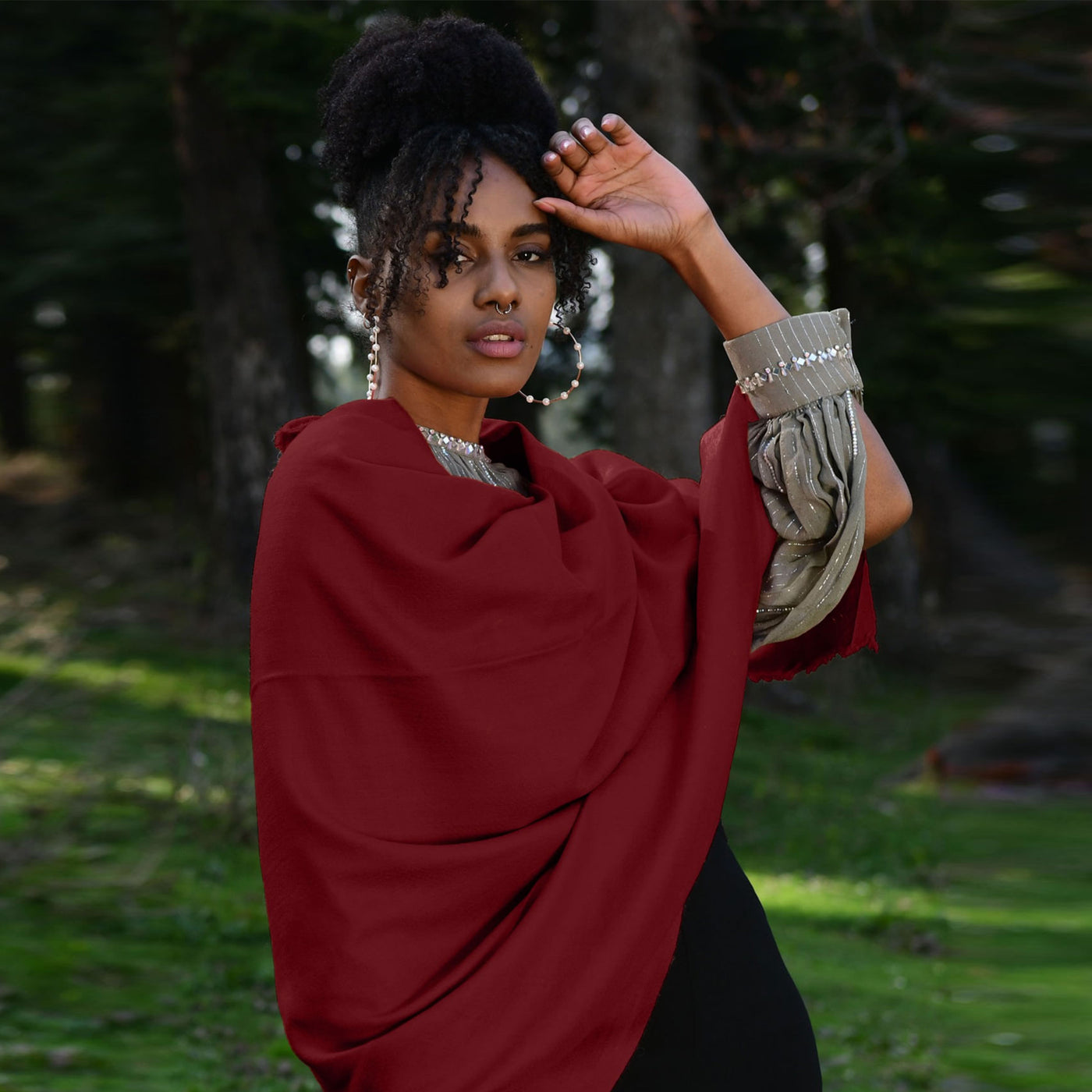 Maroon Pashmina Shawl